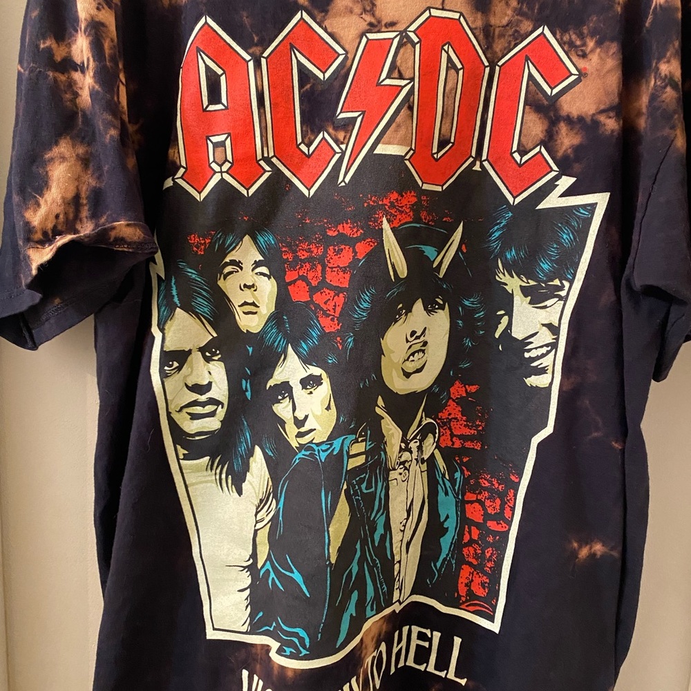 AC/DC Tie-Dye Cotton Shirt